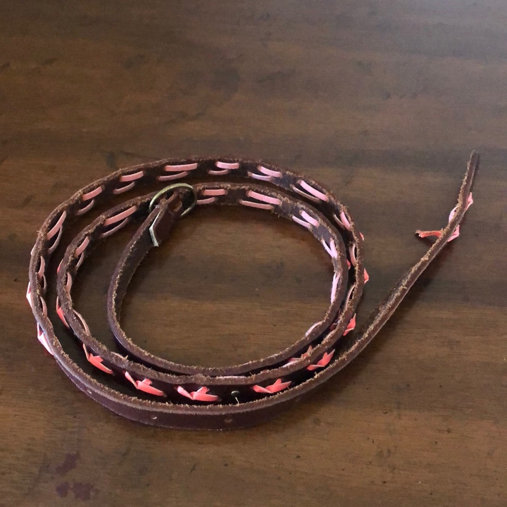 Lightly worn thin belt